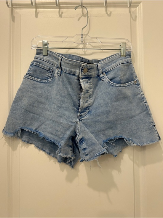 Express Pants - Express Light Blue Distressed Denim Shorts